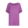 Maglia in filato di viscosa elasticizzata tinta unita con scollo rotondo e maniche kimono. VIOLA DORABELLA PIU' XXL