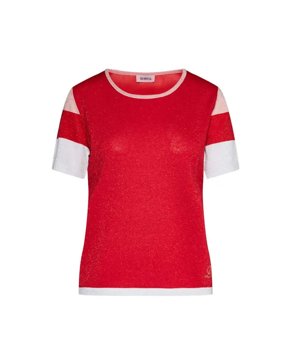 Maglia in lurex ROSSO DORABELLA XL