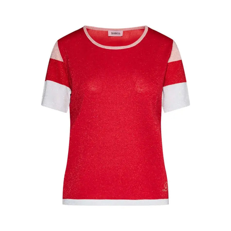Maglia in lurex ROSSO DORABELLA XL
