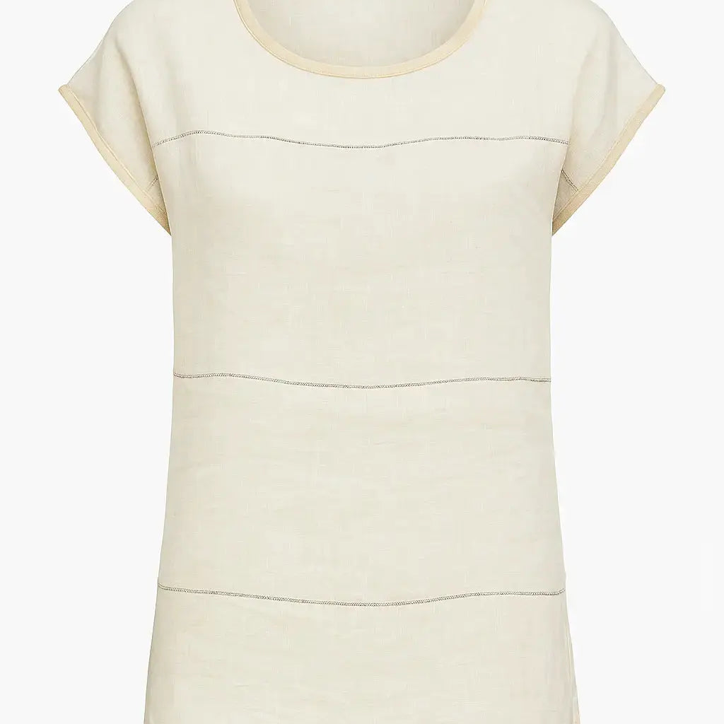 Maglia in misto lino e rayon con passamaneria frontale DORABELLA XXL