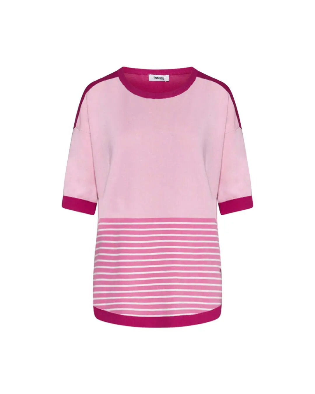 Maglia in viscosa a righe MAGENTA DORABELLA PIU' XL