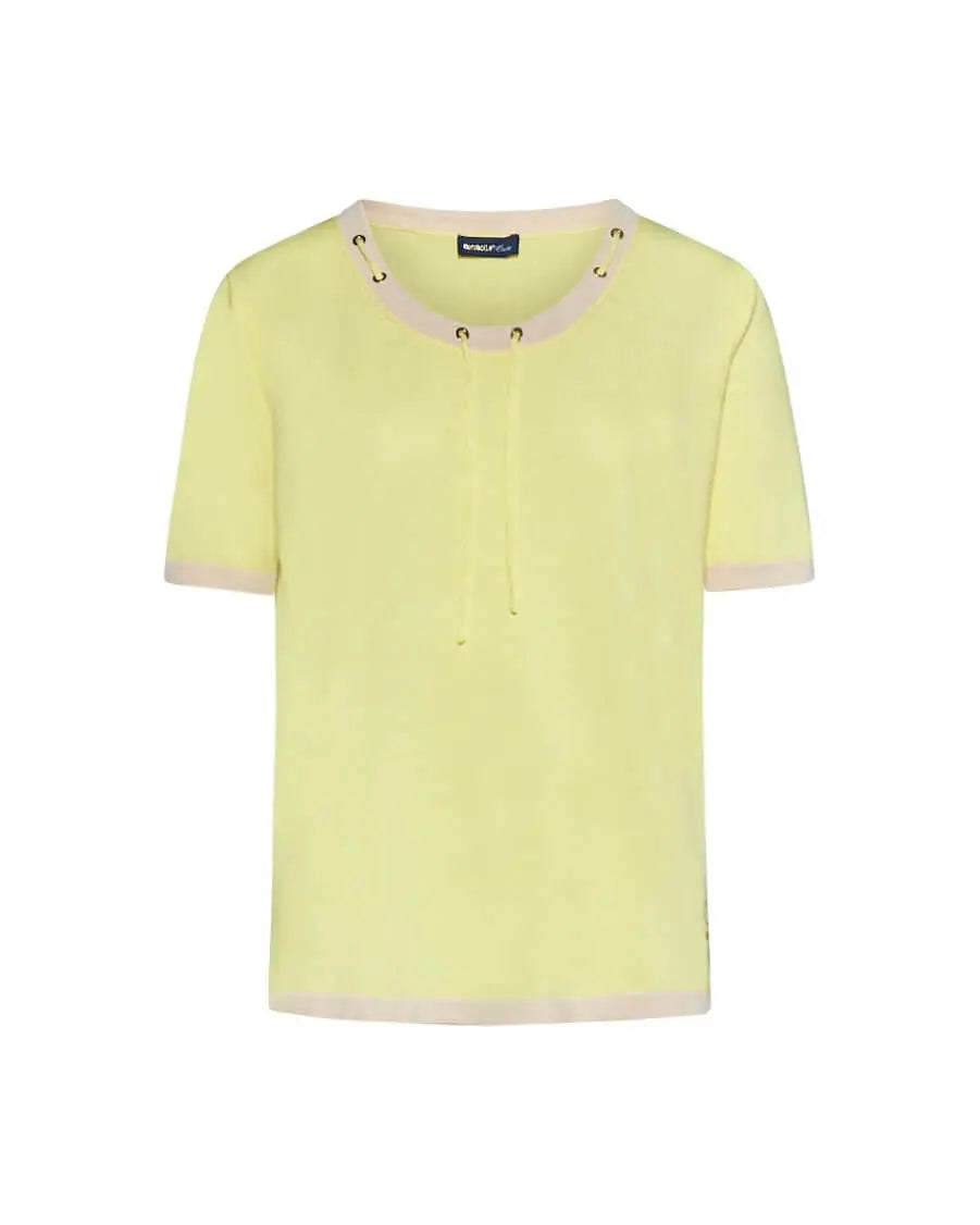 Maglia in viscosa con intreccio GIALLO DORABELLA XL
