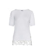 Maglia in viscosa con ricamo macramé BIANCO DORABELLA XL