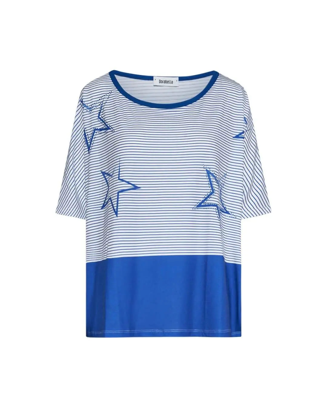 Maglia in viscosa con righe e stelle ROYAL IRONICA XXL