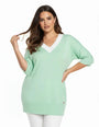 Maglia in viscosa con scollo V MENTA DORABELLA CURVY