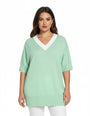 Maglia in viscosa con scollo V MENTA DORABELLA CURVY