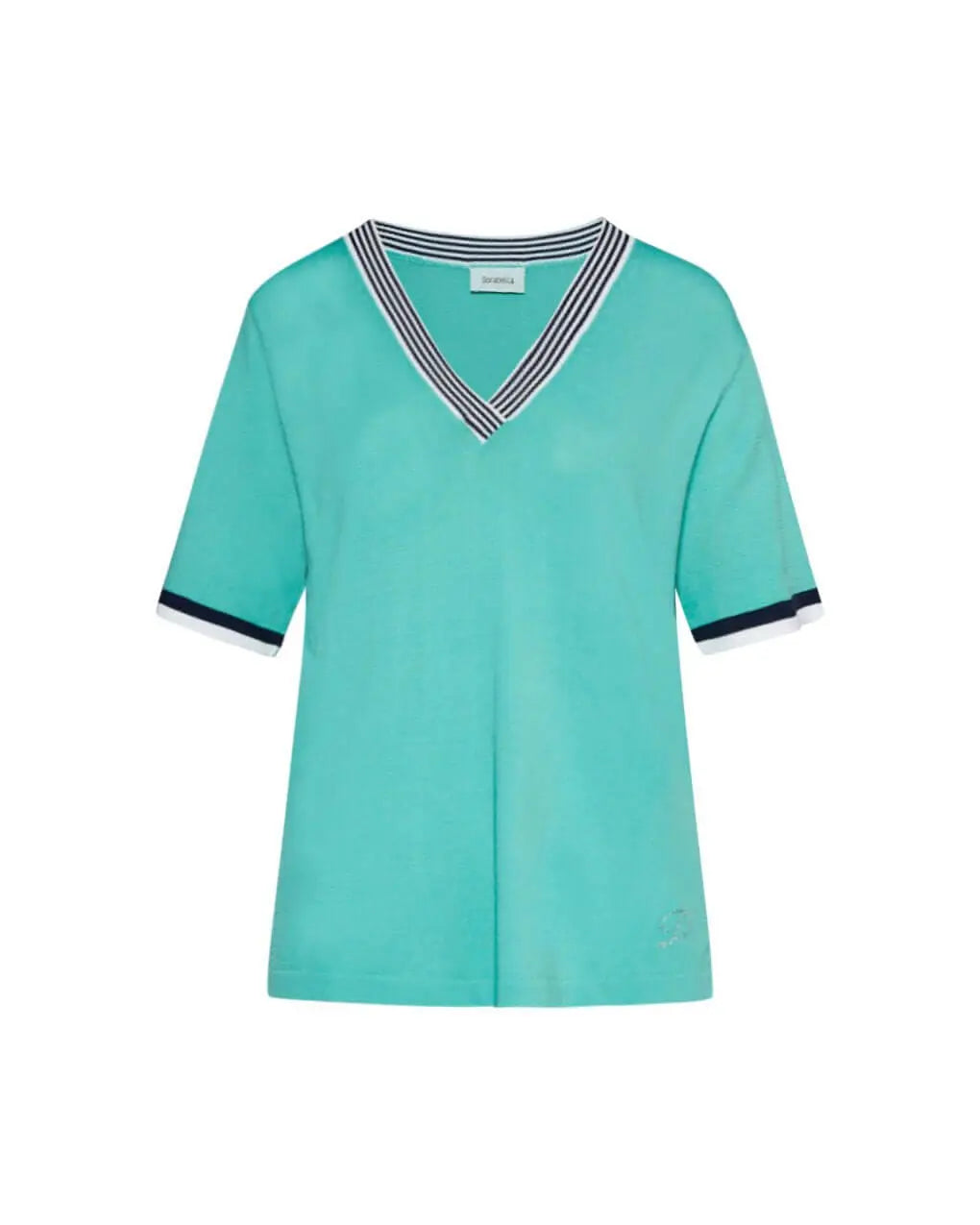 Maglia in viscosa con scollo a V VERDE DORABELLA XL