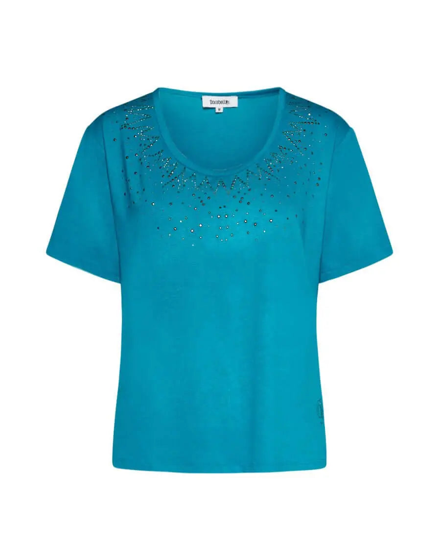 Maglia in viscosa con strass SMERALDO DORABELLA PIU' XL