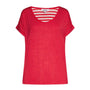 Maglia in viscosa fantasia pois/righe ROSSO DORABELLA PIU' XL