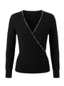 Maglia incrocio con strass DORABELLA