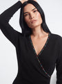 Maglia incrocio con strass DORABELLA