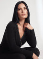 Maglia incrocio con strass DORABELLA