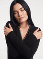 Maglia incrocio con strass DORABELLA