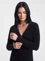 Maglia incrocio con strass DORABELLA