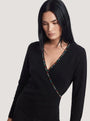 Maglia incrocio con strass DORABELLA