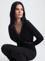 Maglia incrocio con strass DORABELLA