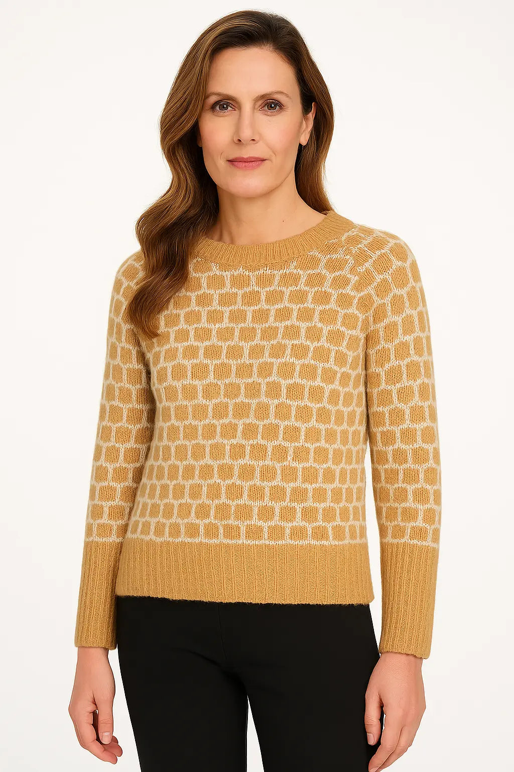 Maglia jacquard CAMMELLO IRONICA