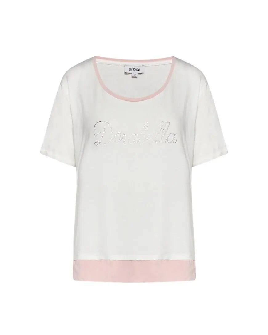 Maglia logo strass OFF WHITE DORABELLA PIU' XL