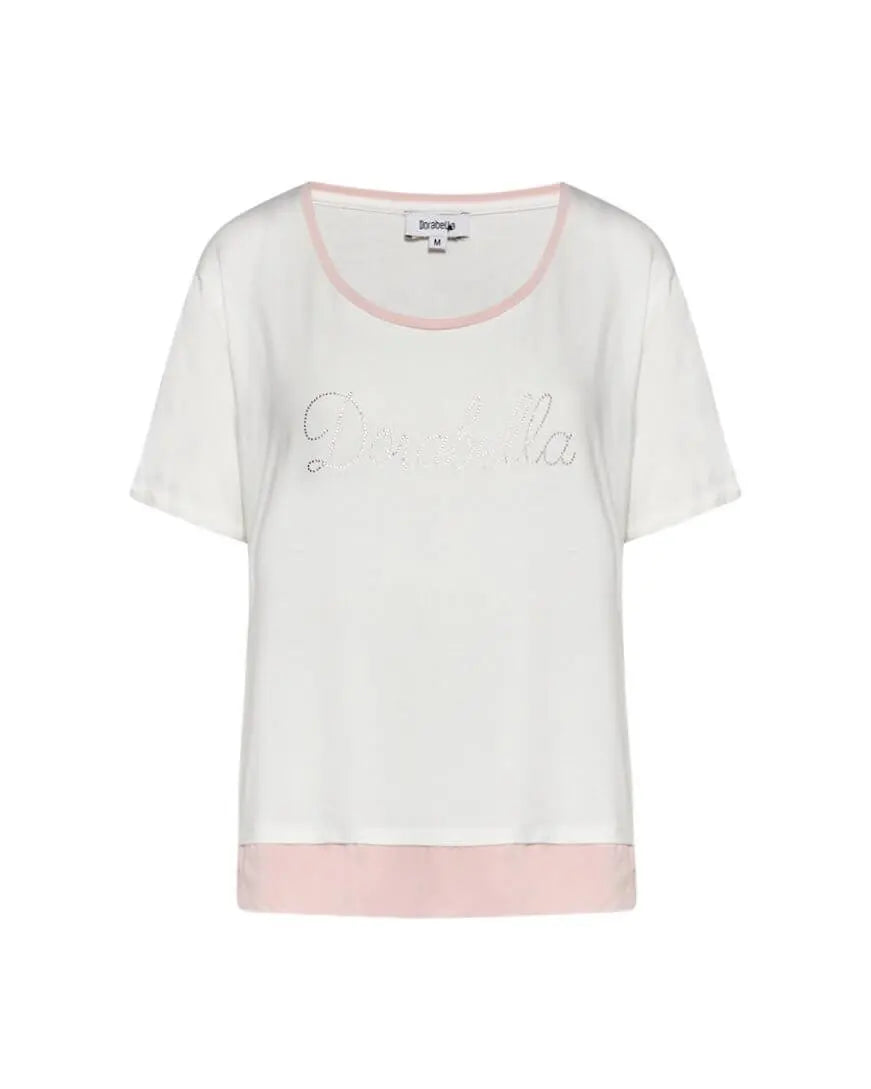 Maglia logo strass OFF WHITE DORABELLA PIU' XL