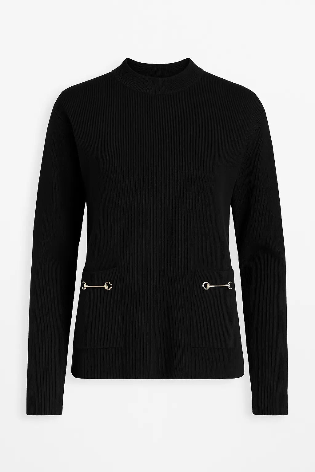 Maglia lupetto a costina con accessori DORABELLA