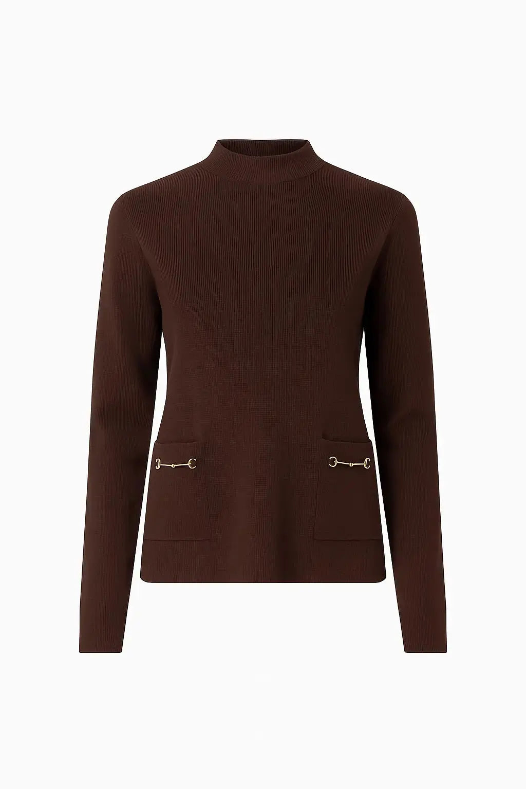 Maglia lupetto a costina con accessori DORABELLA