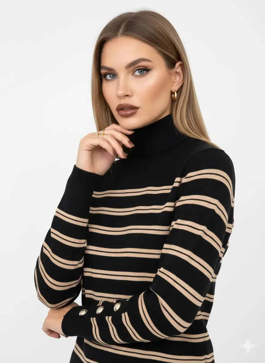 Maglia lupetto a righe DORABELLA