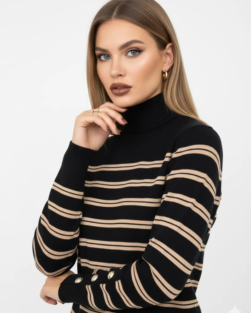 Maglia lupetto a righe DORABELLA