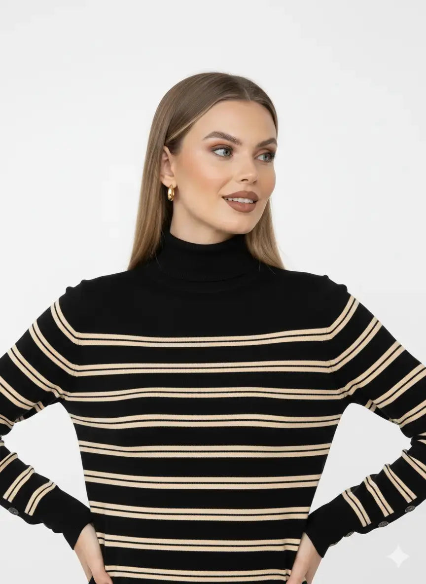 Maglia lupetto a righe DORABELLA