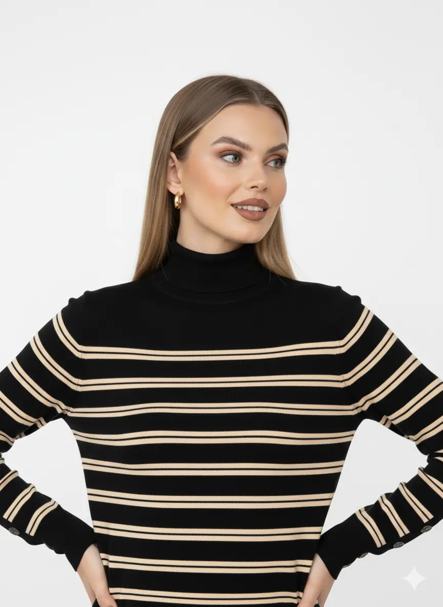 Maglia lupetto a righe DORABELLA