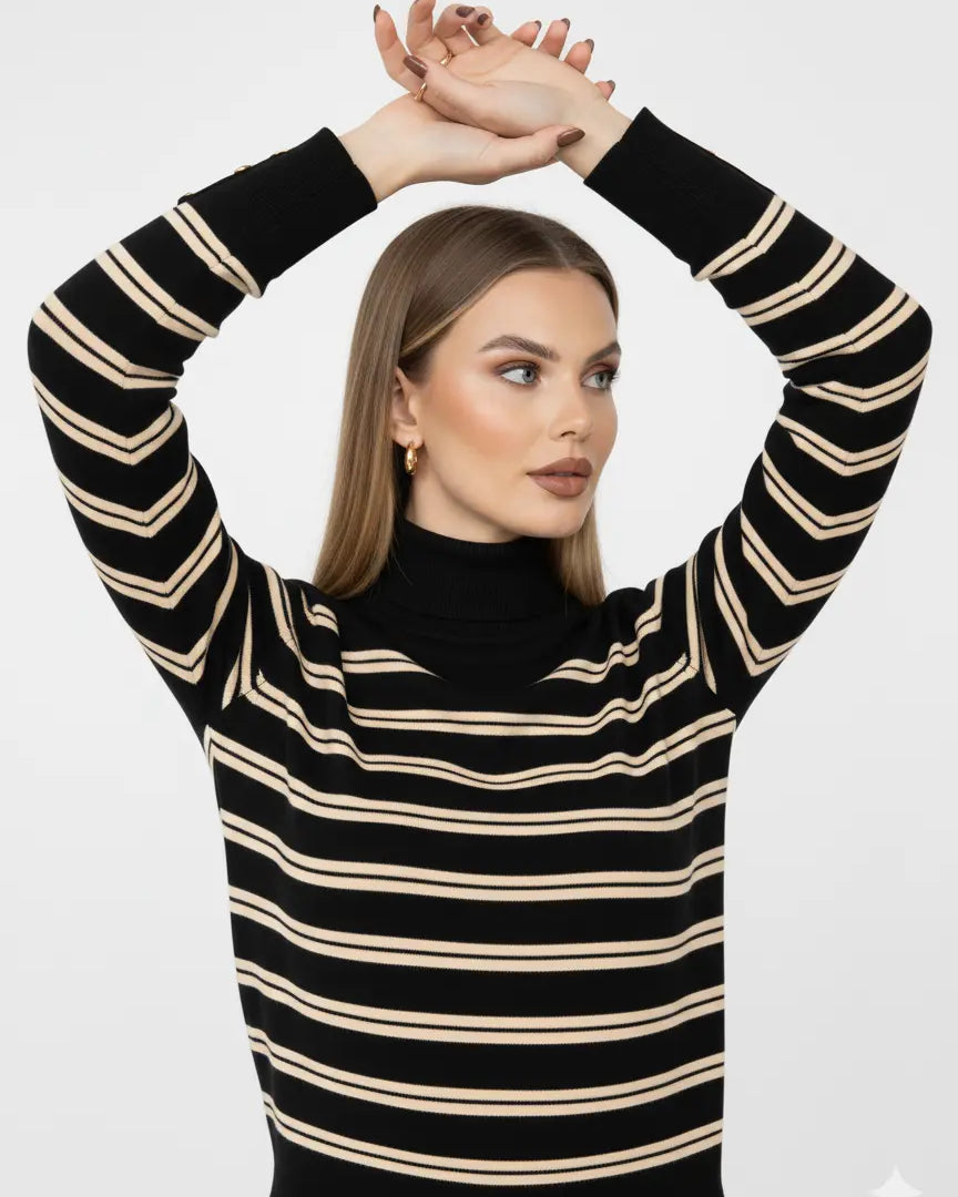 Maglia lupetto a righe DORABELLA