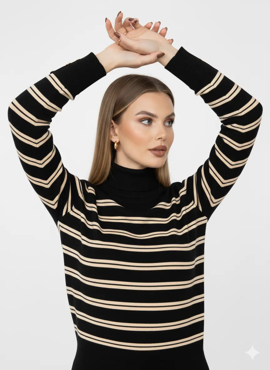 Maglia lupetto a righe DORABELLA