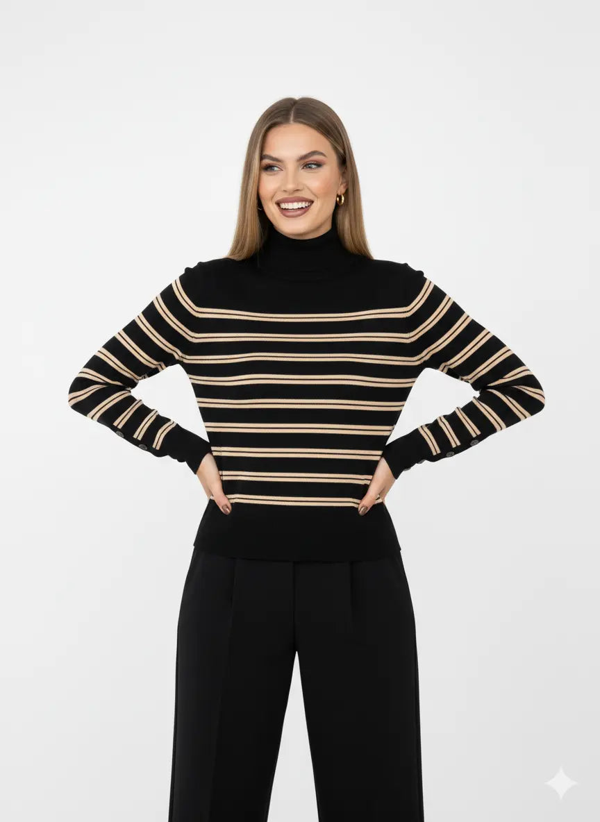 Maglia lupetto a righe DORABELLA