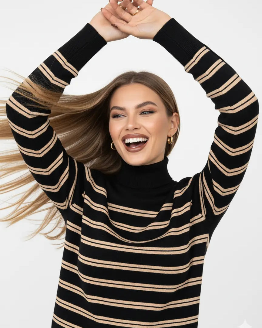 Maglia lupetto a righe DORABELLA