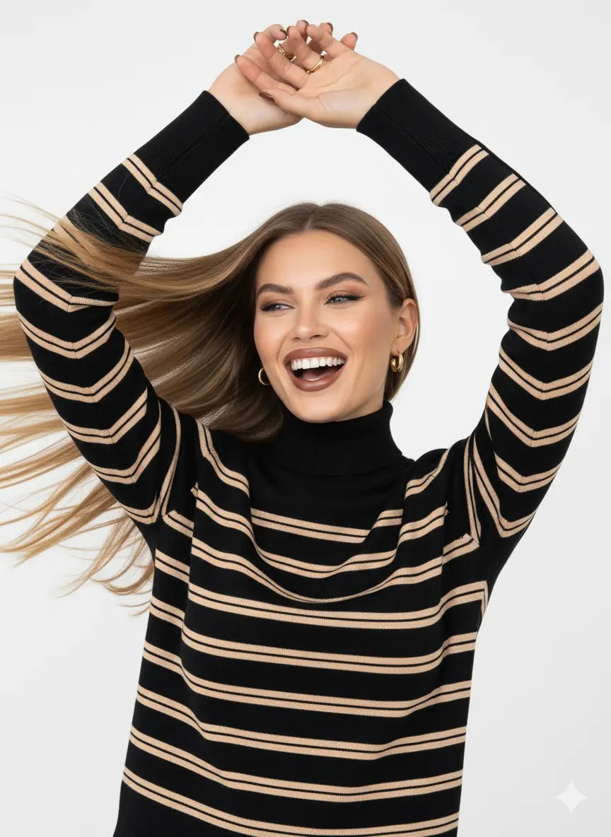 Maglia lupetto a righe DORABELLA