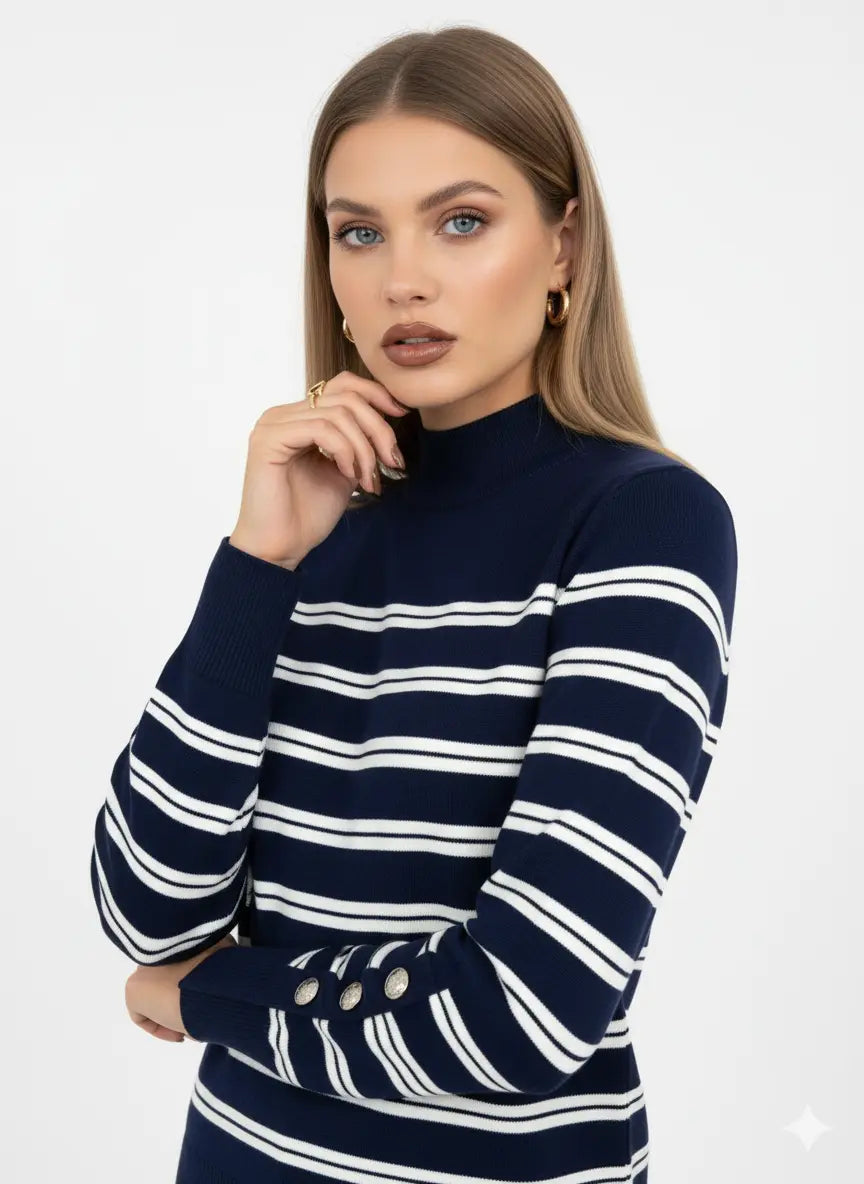 Maglia lupetto a righe DORABELLA