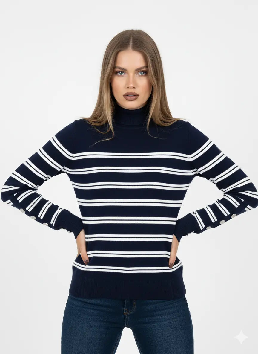 Maglia lupetto a righe DORABELLA