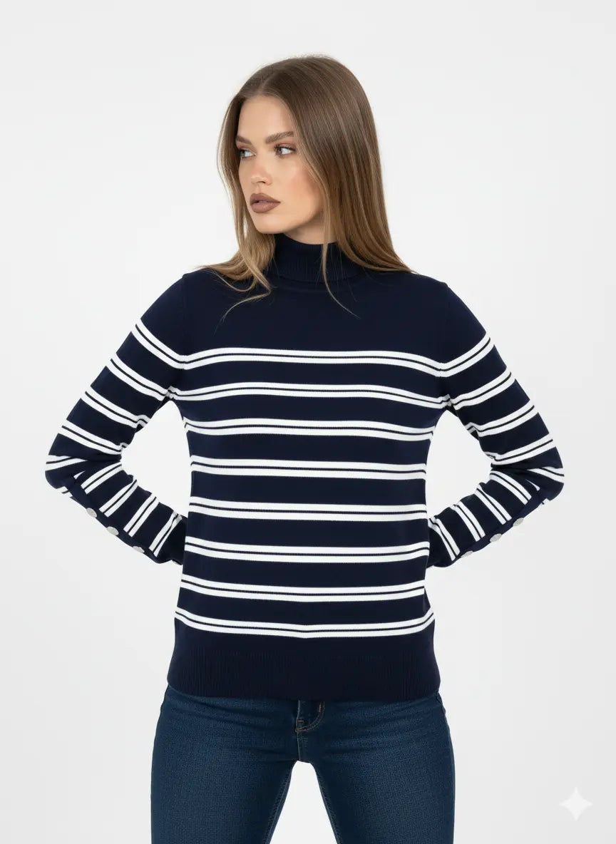 Maglia lupetto a righe DORABELLA