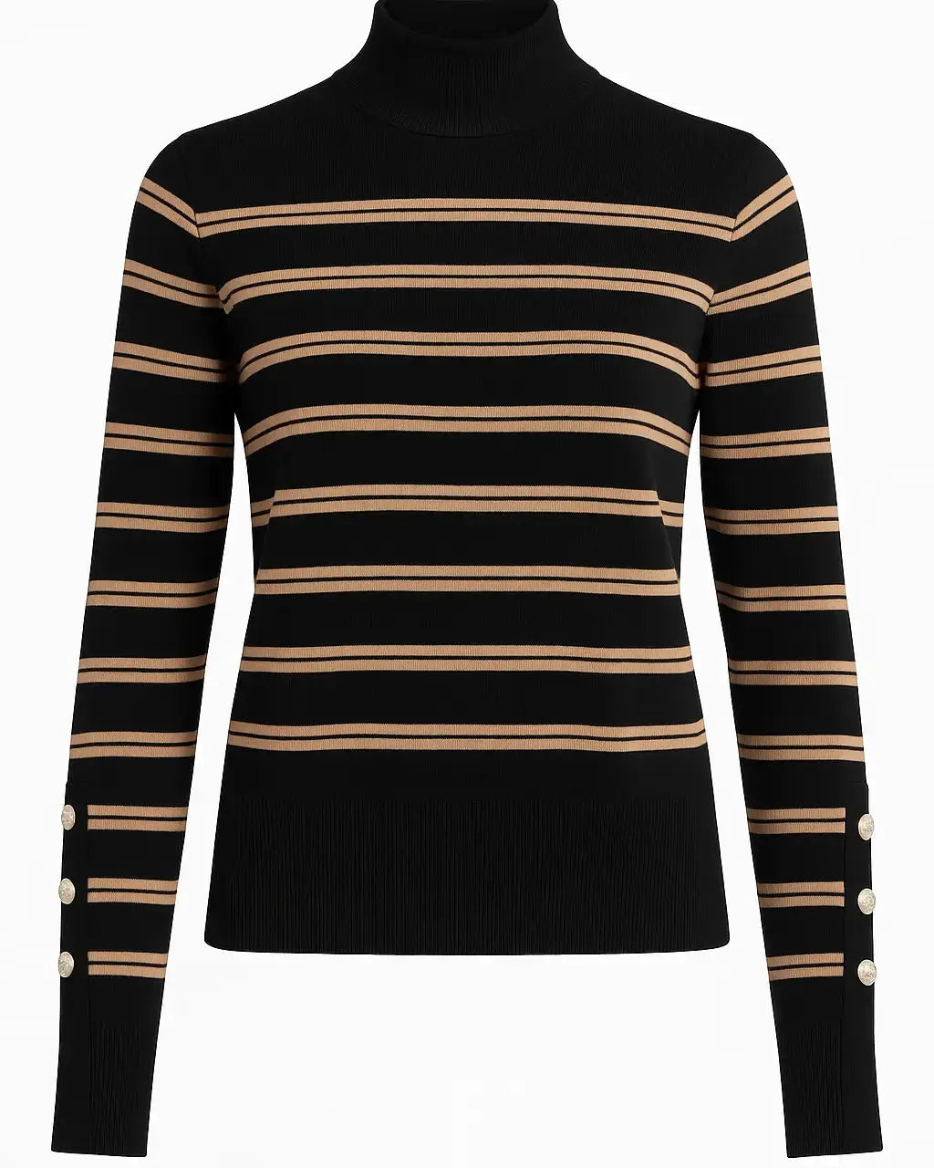 Maglia lupetto a righe DORABELLA XL / Nero