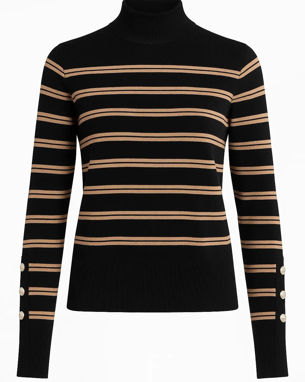 Maglia lupetto a righe DORABELLA XL / Nero