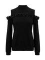 Maglia lupetto con applicazione floreale DORABELLA