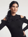 Maglia lupetto con applicazione floreale DORABELLA