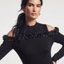Maglia lupetto con applicazione floreale DORABELLA