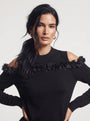Maglia lupetto con applicazione floreale DORABELLA