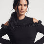 Maglia lupetto con applicazione floreale DORABELLA
