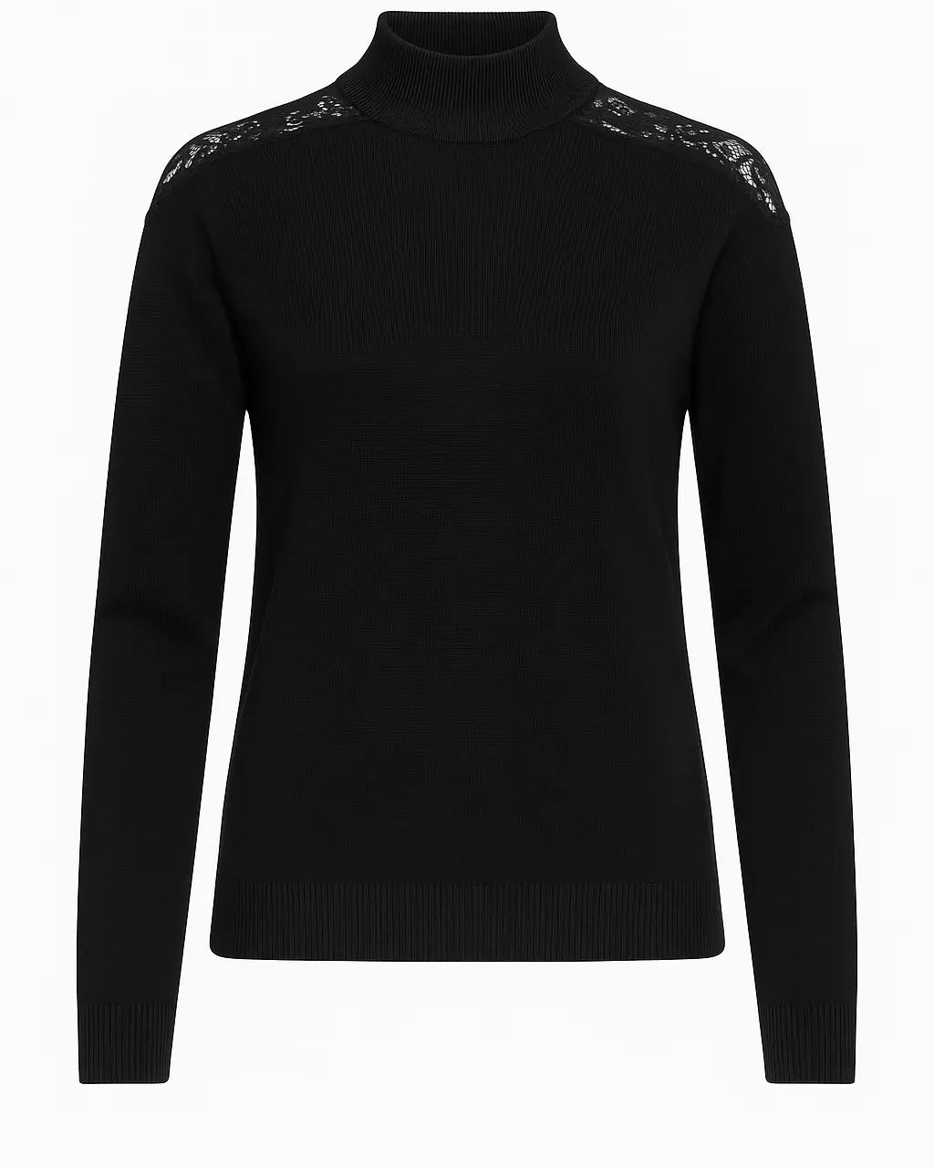 Maglia lupetto con applicazione in pizzo DORABELLA