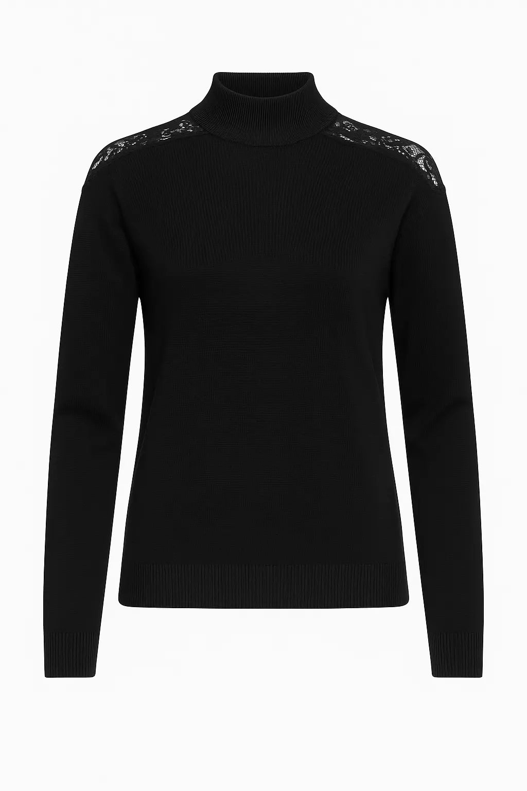 Maglia lupetto con applicazione in pizzo DORABELLA