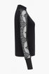 Maglia lupetto con maniche in pizzo DORABELLA