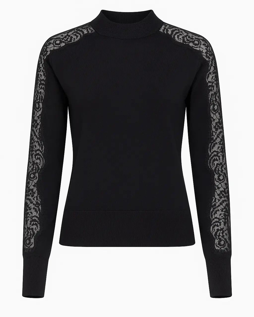 Maglia lupetto con maniche in pizzo DORABELLA