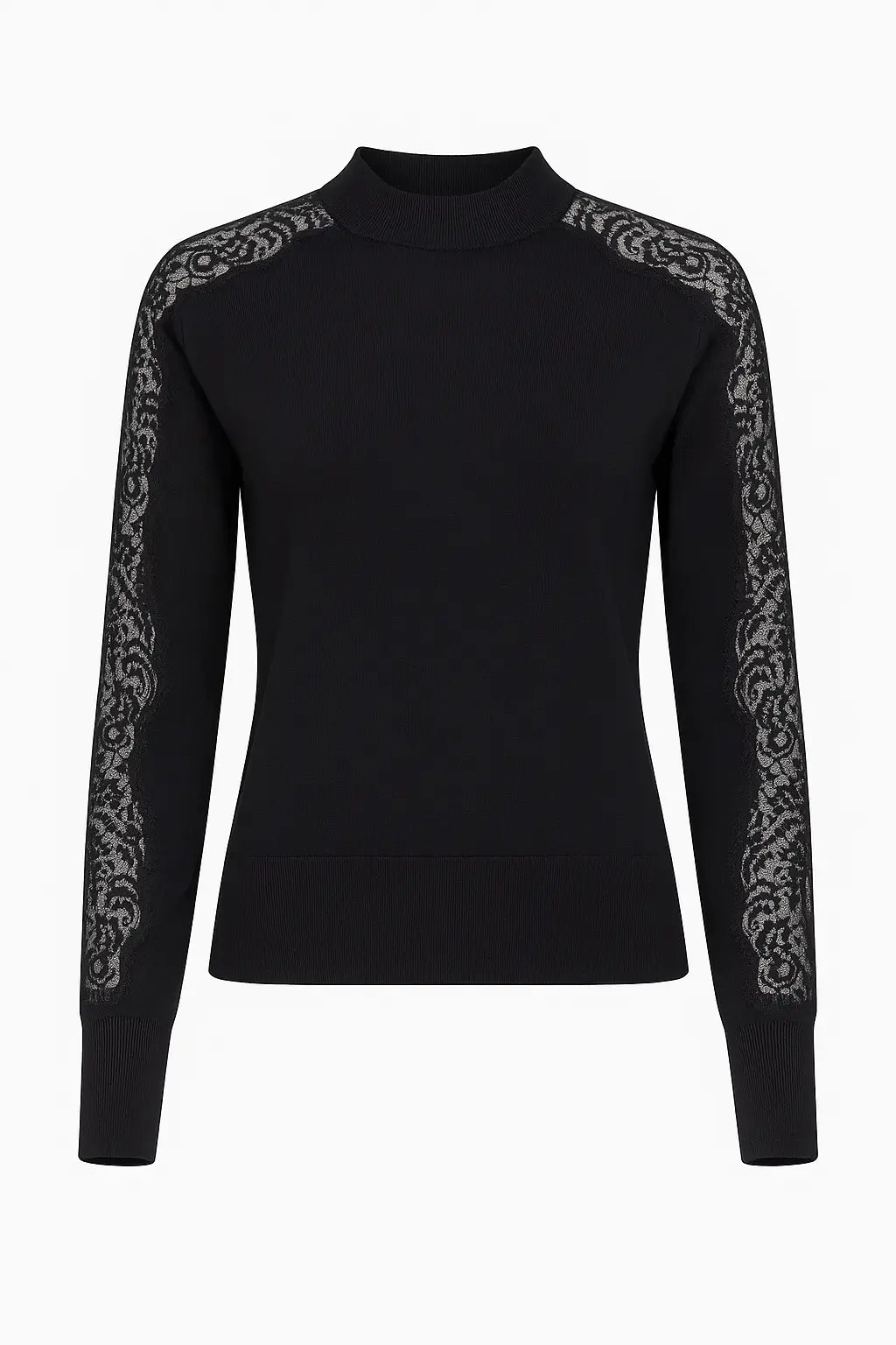 Maglia lupetto con maniche in pizzo DORABELLA