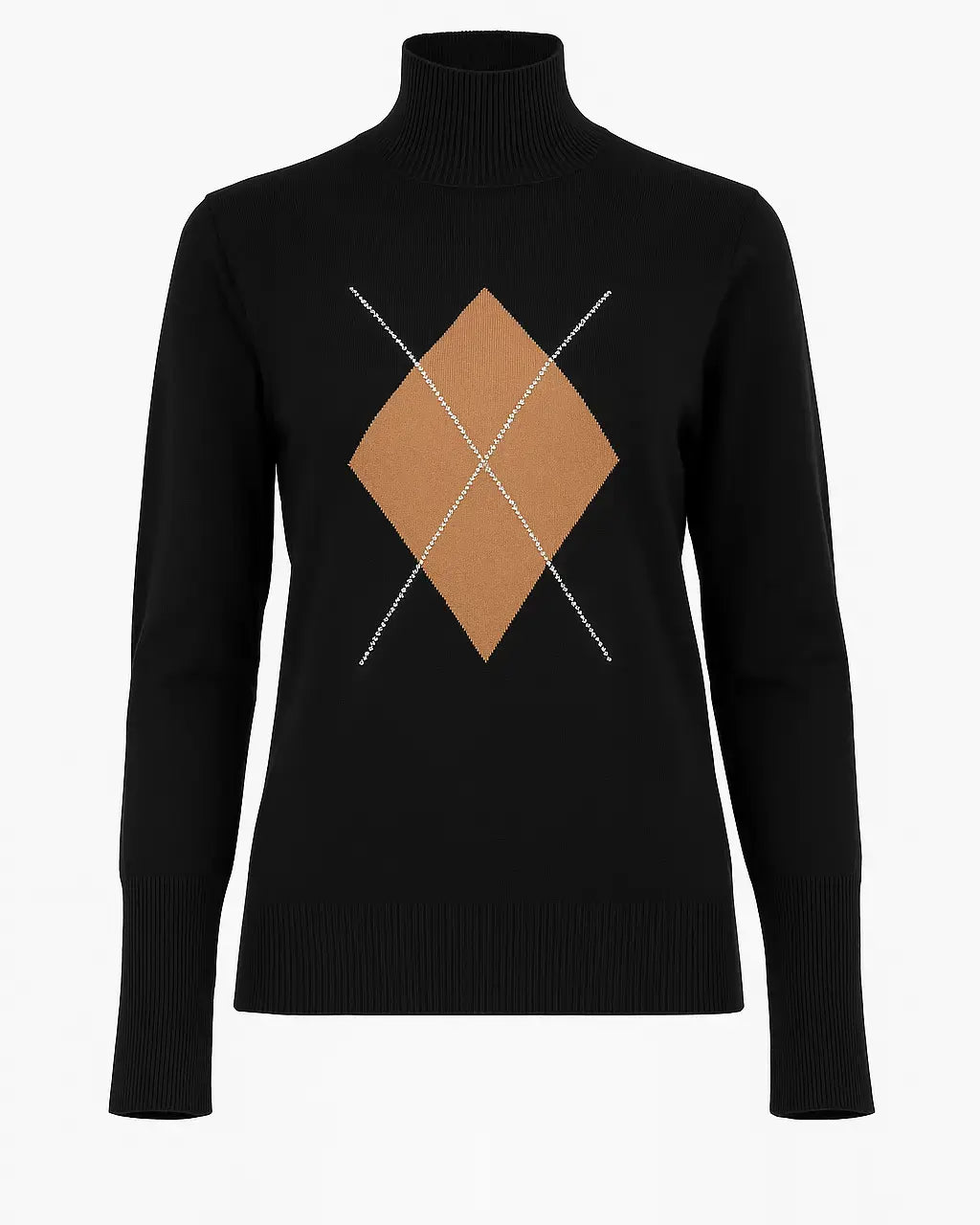 Maglia lupetto con rombo e applicazioni DORABELLA